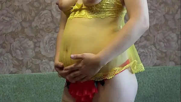 Pregnant Latina MILF Toys Hairy Pussy & Juicy Ass