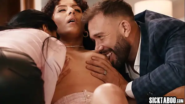 Hot Latina & Horny MILF Threesome with Big Cock Client